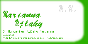 marianna ujlaky business card